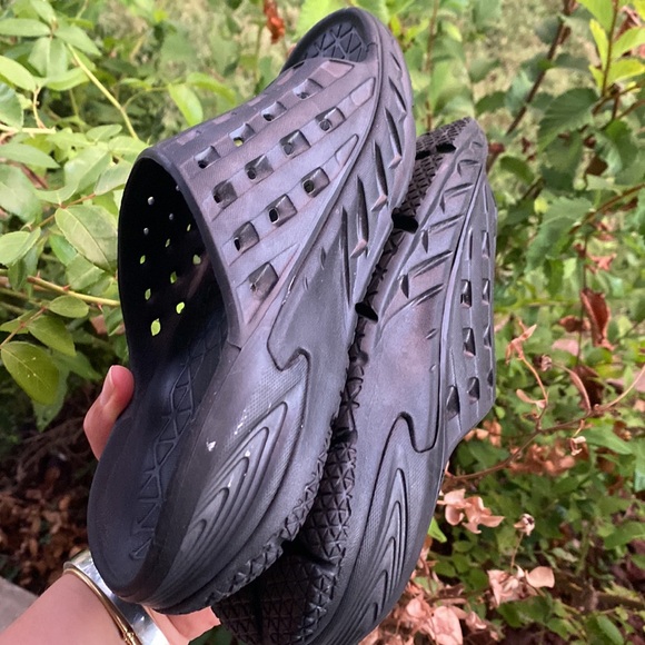 Hoka Women's Ora Recovery Sandal Size 9 Platform Sport Slide Triple Black READ - Picture 10 of 17